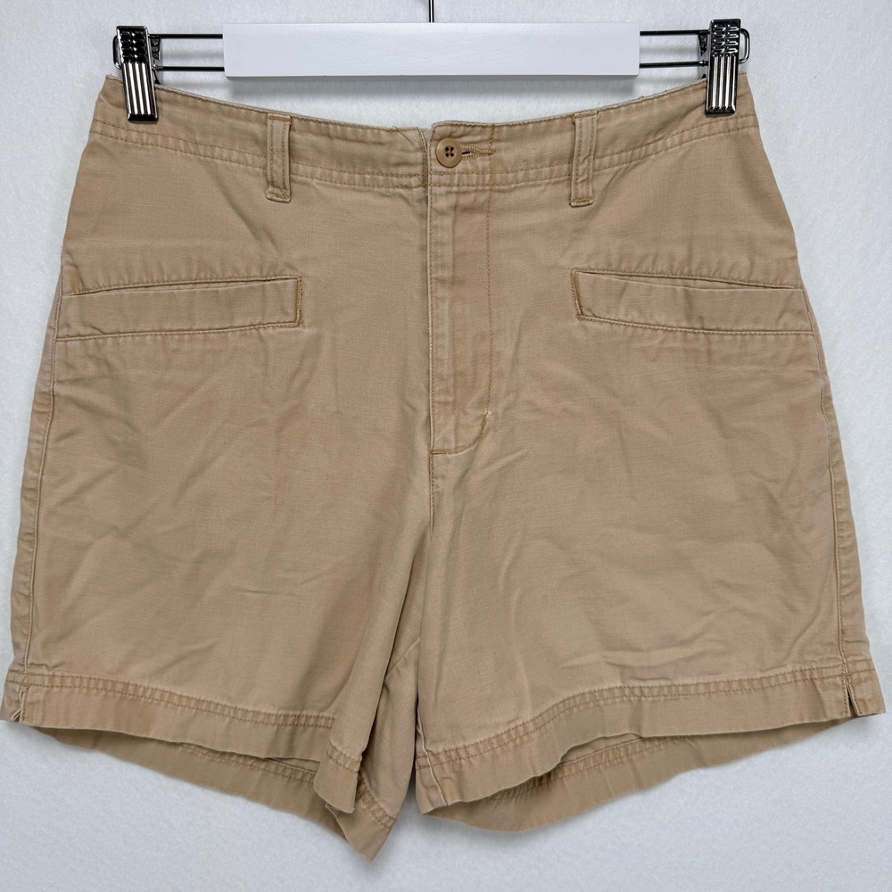 Crossroads Chino Women Shorts 6 Tan Cotton Casual, Outdoor, Utility, Classic
